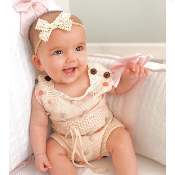 Pom Pom Nordic Knit Baby Onesie Sweater - Picture 3 of 9